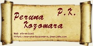 Peruna Kozomara vizit kartica